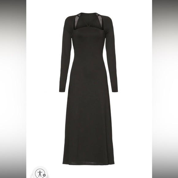 NWT RACHEL Rachel Roy Black Long Sleeve Palmer Strappy-Neck Dress - Picture 4 of 10